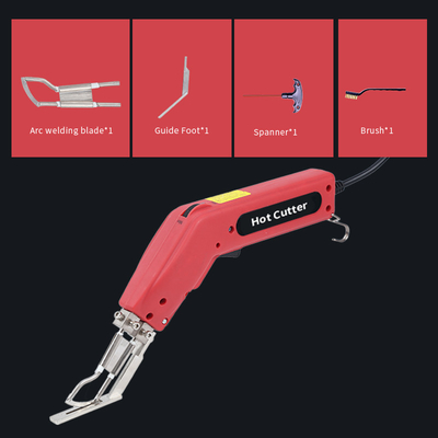 Cuchillo caliente de la espuma resistente de la cuchilla de la soldadura al arco para la tela 100W del cordón