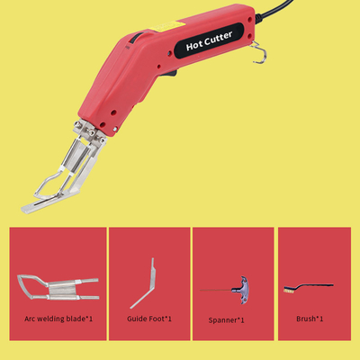 Cortador caliente de la tela del cuchillo del CE 110-240V con el pie de la guía